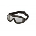 Masque de protection verres transparents et montures noires