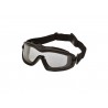 Masque de protection verres transparents et montures noires