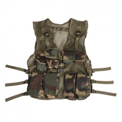 Gilet tactique enfant camouflage woodland | 101 Inc