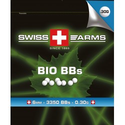 Billes airsoft biodégradables 0.30 gramme en sachet de 1 kg de la marque Swiss arms