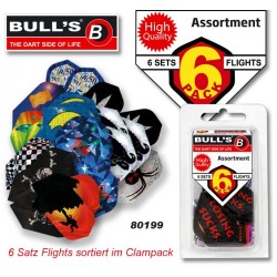 Empennage assortiment divers, par 6 | Bull's