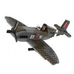 Jeu de briques - Avion Spitfire WW2 (2nd guerre mondiale) de la marque Sluban (M38-70071 | 413248)