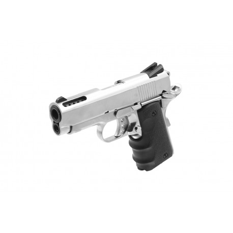 Réplique airsoft 1911 mini silver gaz blow back | AW custom