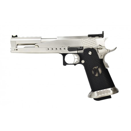 Réplique airsoft HX2201 IPSC split silver gaz blow back | AW custom