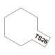 Peinture en spray pour maquette plastique. La couleur est TS26 blanc pur brillant 100 ml de la marque Tamiya (85026)