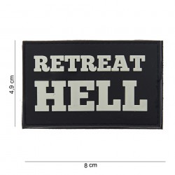 Patch 3D PVC "Retreat hell" noir, 101 Inc