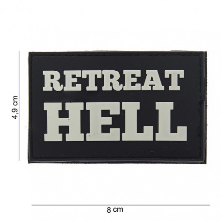 Patch 3D PVC Retreat hell noir (avec velcro) de la marque 101 Inc (10058 | 444180-3591)