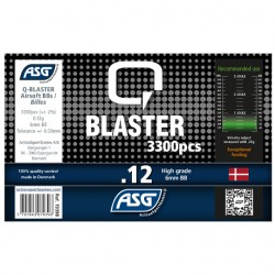 Bille airsoft Q-Blaster 0.12 gramme en pot de 3300 billes de la marque ASG