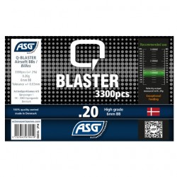 Bille airsoft Q-Blaster 0.20 gramme en pot de 3300 billes de la marque ASG