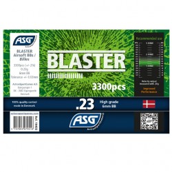 Bille airsoft Blaster 0.23 gramme en pot de 3300 billes de la marque ASG