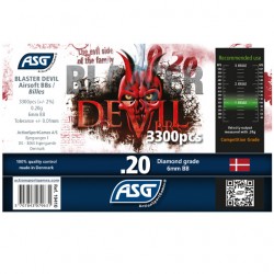 Bille airsoft Devil 0.20 gramme en pot de 3300 billes de la marque ASG