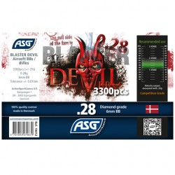 Bille airsoft Devil 0.28 gramme en pot de 3300 billes de la marque ASG