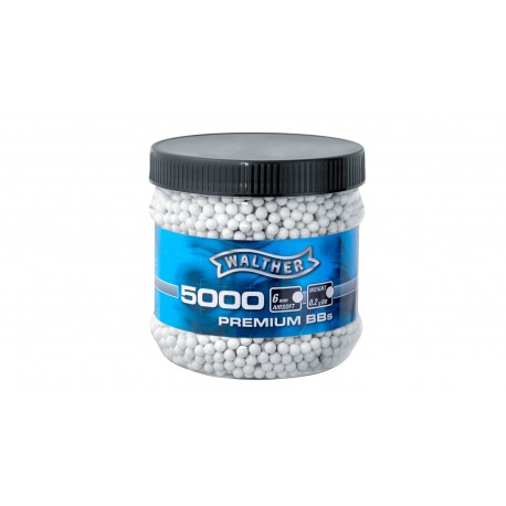 Bille airsoft Walther 0.20 gramme en pot de 5000 billes de la marque Umarex