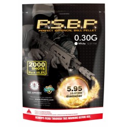 Bille airsoft Perfect 0.30 gramme en sachet de 2000 billes de la marque G&G