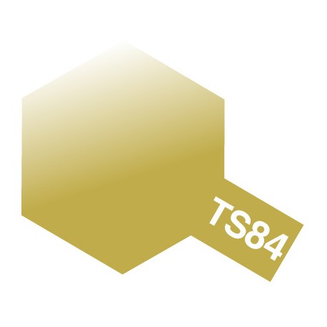 Peinture en spray pour maquette plastique de couleur TS84 Doré métal brillant 100 ml de la marque Tamiya (85084)