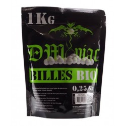 Bille airsoft biodégradable 0.25 gramme en sachet de 1 kg (4000 billes) de la marque DMoniac