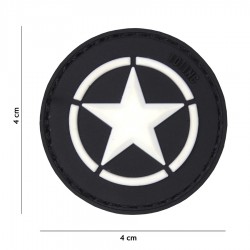 Patch 3D PVC Allied star noir