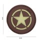 Patch 3D PVC Allied star marron de la marque 101 Inc