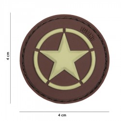 Patch 3D PVC Allied star marron de la marque 101 Inc