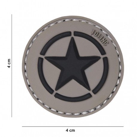 Patch 3D PVC Allied star gris de la marque 101 Inc