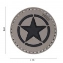 Patch 3D PVC Allied star gris