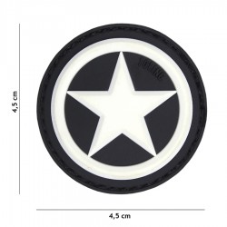 Patch 3D PVC USA star blanc de la marque 101 Inc