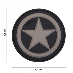 Patch 3D PVC USA star gris de la marque 101 Inc