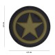 Patch 3D PVC USA star vert de la marque 101 Inc