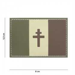 Patch 3D PVC France croix de Lorraine