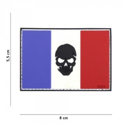 Patch 3D PVC France + skull