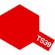 Peinture en spray pour maquette plastique. La couleur est TS39 Rouge mica brillant 100 ml de la marque Tamiya (85039)