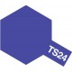Peinture en spray pour maquette plastique. La couleur est TS24 Violet brillant 100 ml de la marque Tamiya (85024)