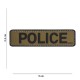 Patch 3D PVC Police de la marque 101 Inc (444130-5151)