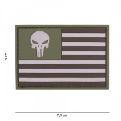 Patch 3D PVC Punisher USA de la marque 101 Inc (444130-5338)
