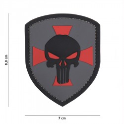 Patch 3D PVC Shield Punisher cross de la marque 101 Inc (444130-5327)