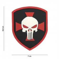 Patch 3D PVC Shield Punisher cross de la marque 101 Inc (444130-5329)