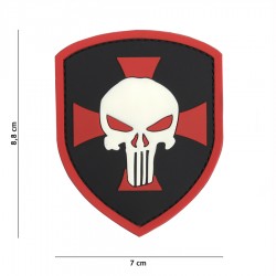 Patch 3D PVC Shield Punisher cross