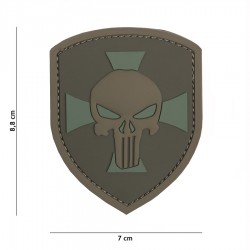 Patch 3D PVC Shield Punisher cross