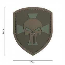 Patch 3D PVC Shield Punisher cross de la marque 101 Inc (444130-5328)