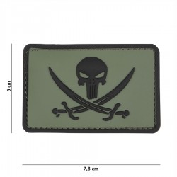 Patch 3D PVC Punisher pirate de la marque 101 Inc (444130-5317)