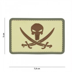 Patch 3D PVC Punisher pirate de la marque 101 Inc (444130-5316)