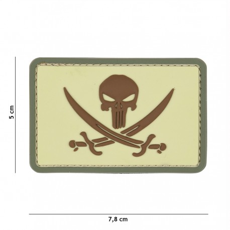 Patch 3D PVC Punisher pirate de la marque 101 Inc (444130-5316)