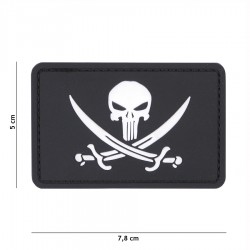 Patch 3D PVC Punisher pirate de la marque 101 Inc (444130-5319)