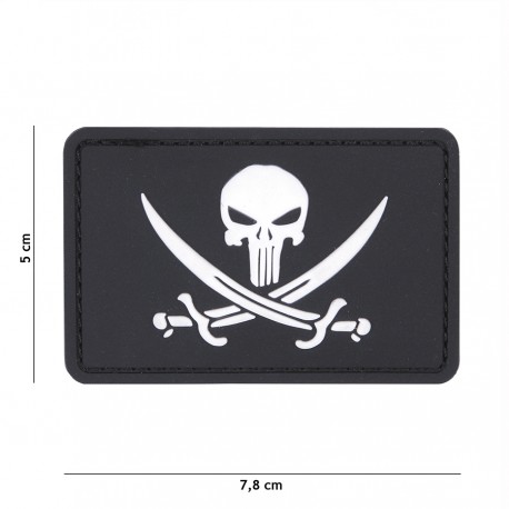 Patch 3D PVC Punisher pirate de la marque 101 Inc (444130-5319)