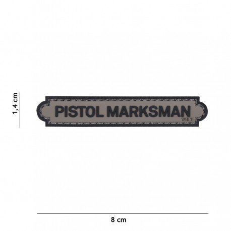Patch 3D PVC Pistol marksman avec velcro de la marque 101 Inc (444130-5219)