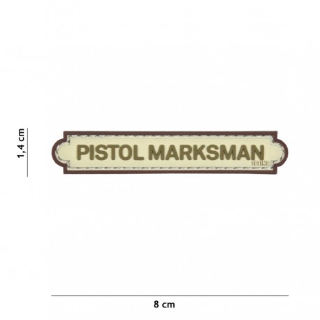 Patch 3D PVC Pistol marksman avec velcro de la marque 101 Inc (444130-5220)