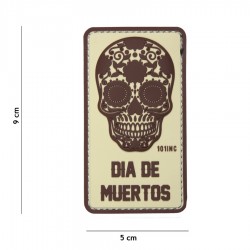 Patch 3D PVC Dia De Muertos avec velcro de la marque 101 Inc (444130-5172)