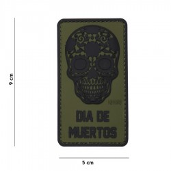 Patch 3D PVC Dia De Muertos avec velcro de la marque 101 Inc (444130-5070)