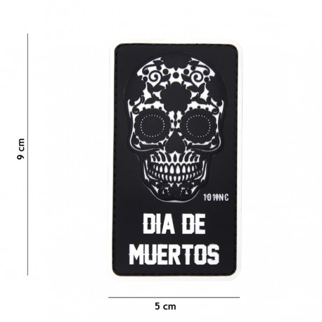 Patch 3D PVC Dia De Muertos avec velcro de la marque 101 Inc (444130-5061)
