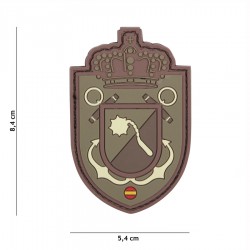 Patch 3D PVC Spanish crown shield avec velcro de la marque 101 Inc (444130-5522)